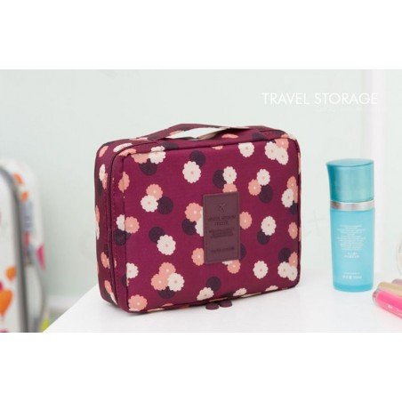 WOMEN'S COSMETIC COSMETIC BAG WITH FLOWERS KS10WZ3