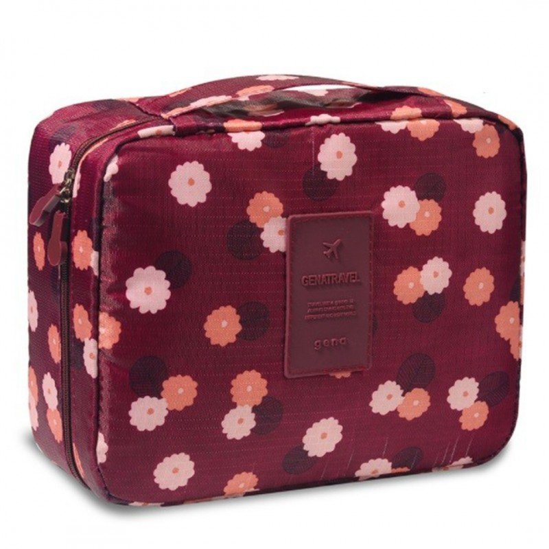 WOMEN'S COSMETIC COSMETIC BAG WITH FLOWERS KS10WZ3