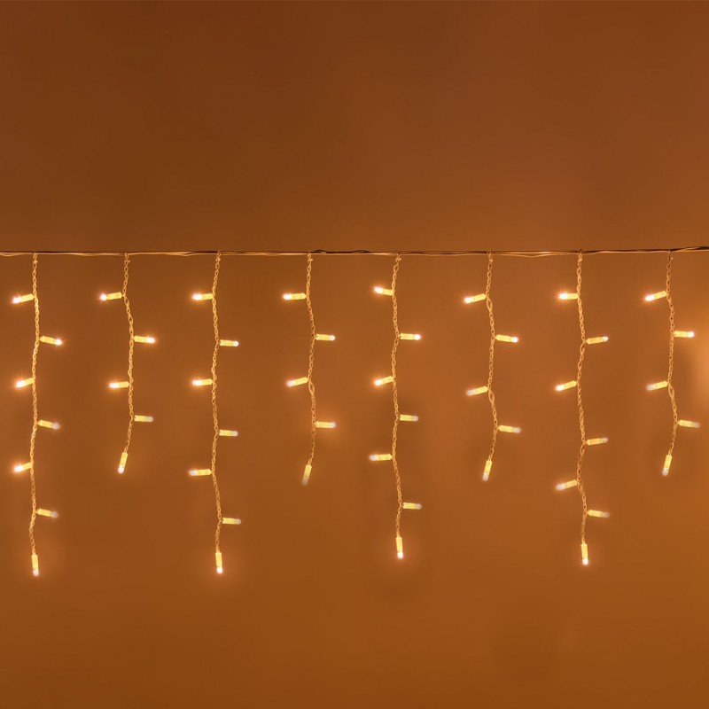 Światełka sople kurtyna girlanda LED dekoracja CIEPŁY BIAŁY WSC-6634CB