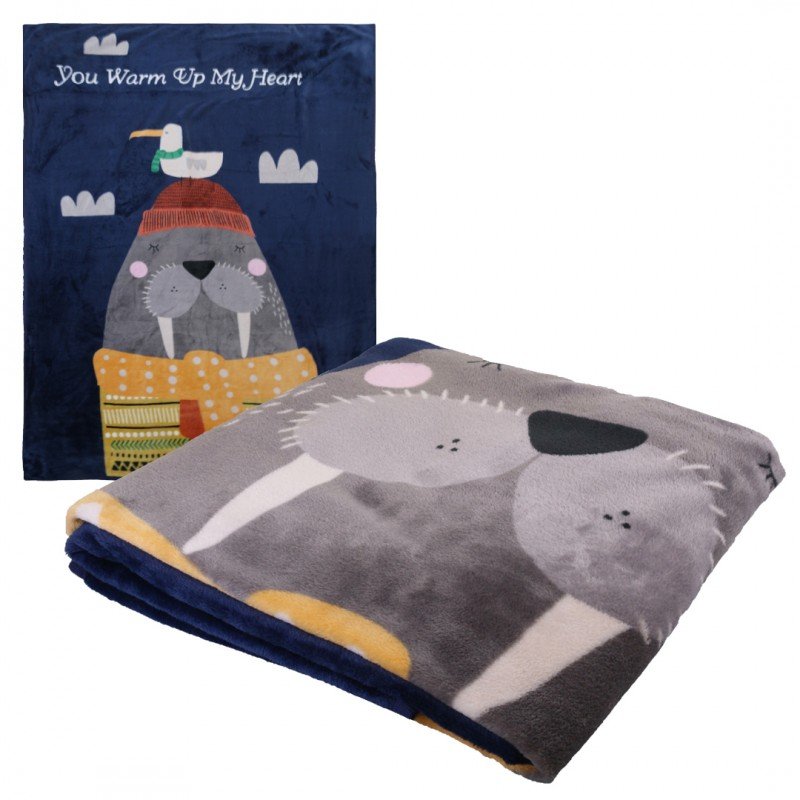 Soft children's blanket with a print 100x140 cm KOC02