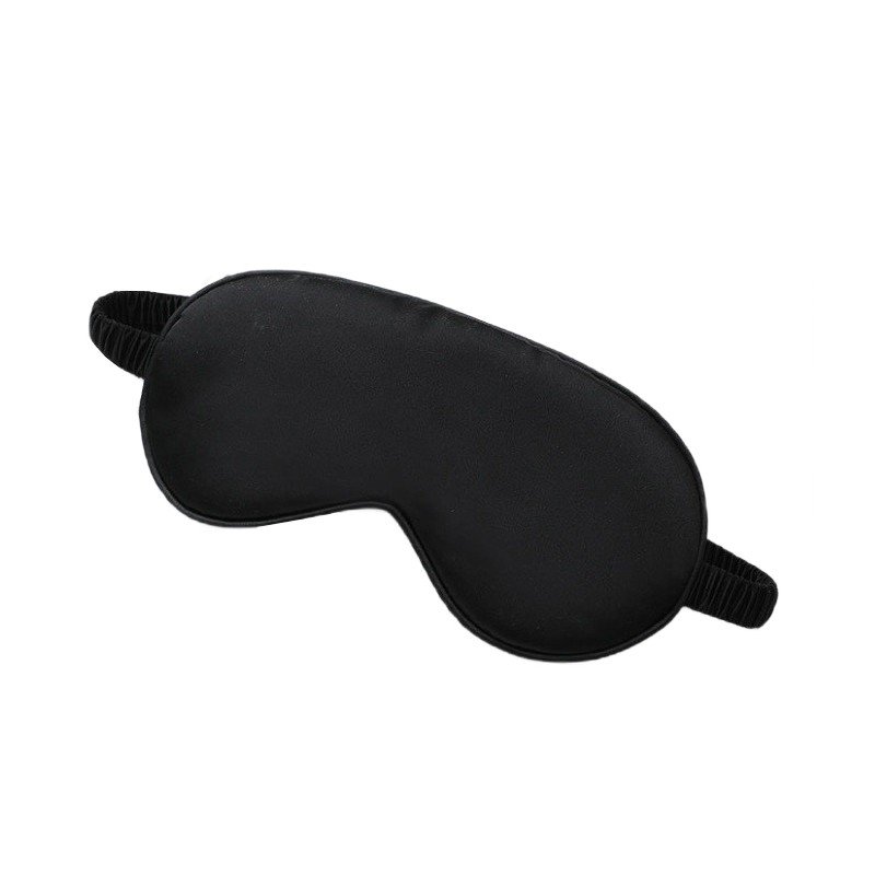 Maska do spania czarna elegant satynowa OPK10CZ