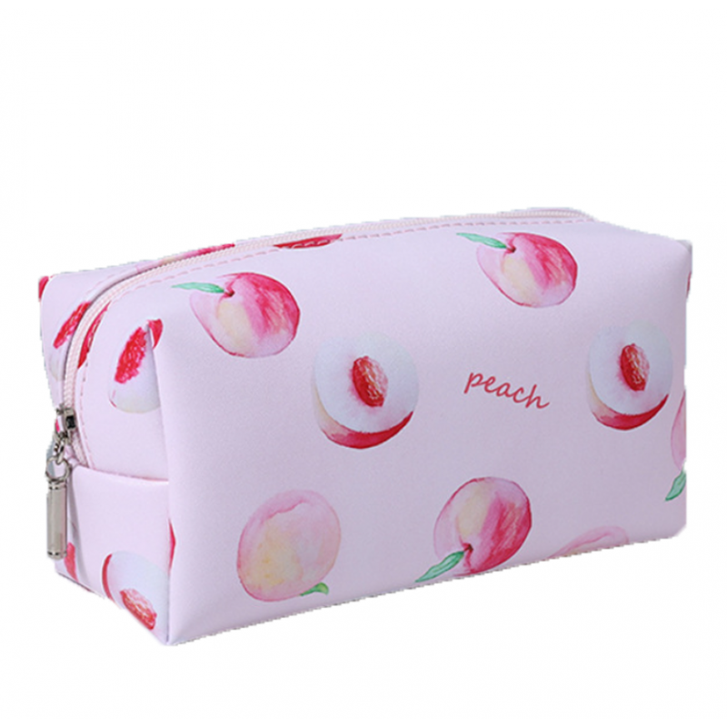 Folding cosmetic bag oblong peach trunk KS77