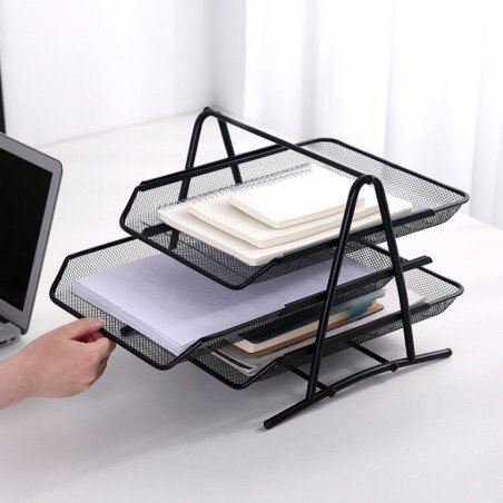 Desk organizer, toolbox, office essentials for documents black OR34CZ