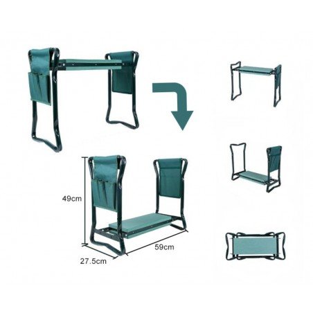 Składany taboret, krzesło, klęcznik ogrodowy 3w1 KRT04