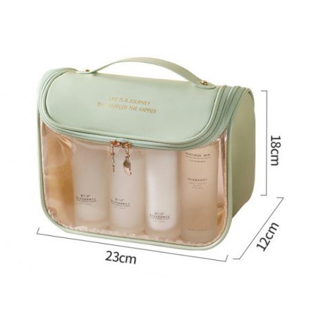Folding cosmetic bag elegant trunk powder pink KS85