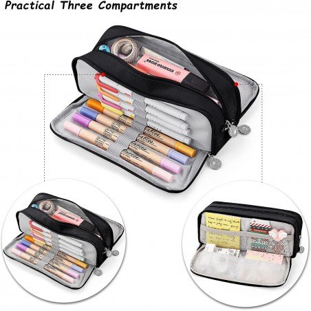 LARGE MULTIFUNCTIONAL CASE PADDY THREE compartment pink PR01R