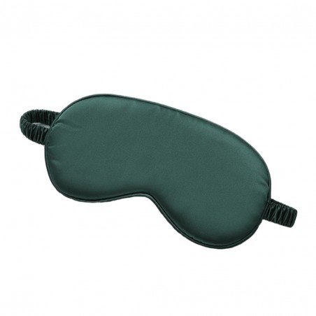 Maska do spania butelkowa zieleń elegant satynowa OPK10ZIE