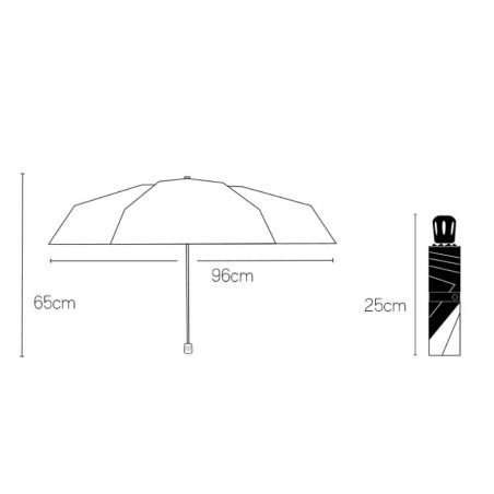 Parasol umbrella AUTOMAT listki złote PAR08CZ