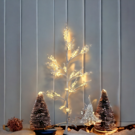 Świecące drzewo XL ozdoba świąteczna lampki CIEPŁY BIAŁY WSA-2255