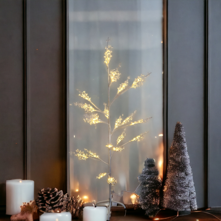 Świecące drzewo XL ozdoba świąteczna lampki CIEPŁY BIAŁY WSA-2255
