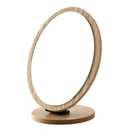 Cosmetic standing mirror Wooden oval L6BR